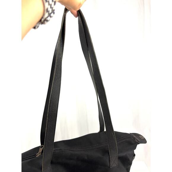VTG Chico's Nylon Large Black Tote Bag 1990s Y2K - Picture 14 of 16
